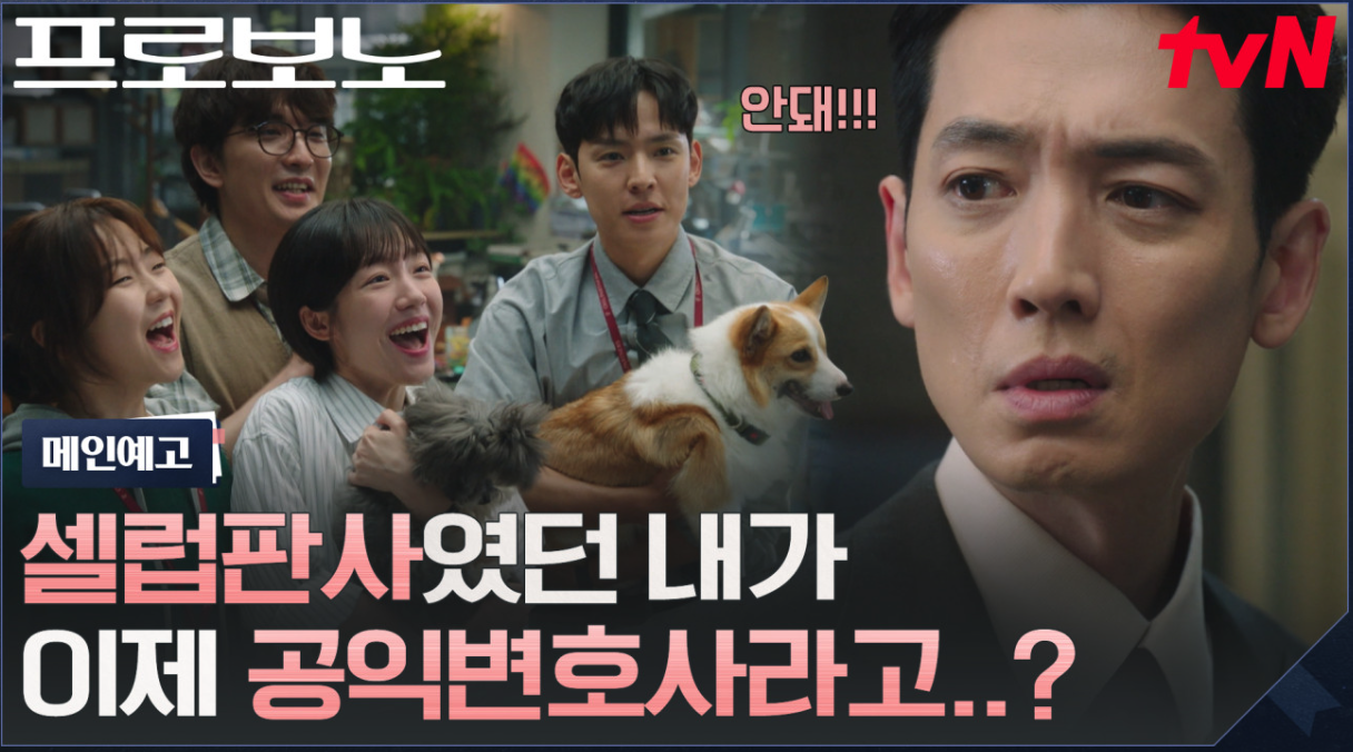 TVN 드라마 프로보노 메인 예고 화면