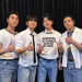 데이식스가 호치민 공연 후 대기 backstage에서 엄지를 들어 보이며 포즈를 취한 단체 사진