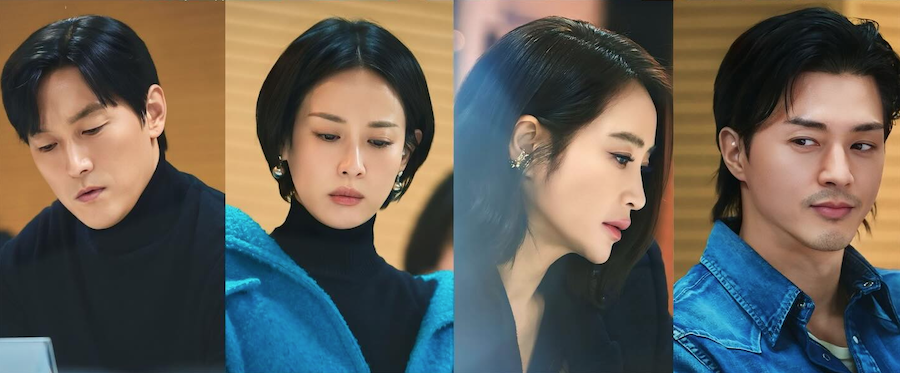 쿠팡플레이 시리즈 지금 불륜이 문제가 아닙니다 주연 배우들이 대본 리딩을 진행하는 모습