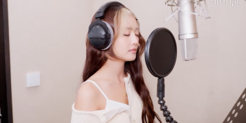 민니 세이렌 OST 녹음 현장에서 감성 보컬을 선보이는 아이들 민니 모습