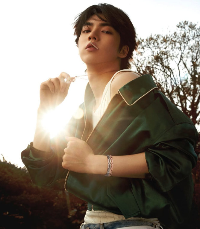 차준환이 GQ 코리아 화보 촬영에서 연출한 모습