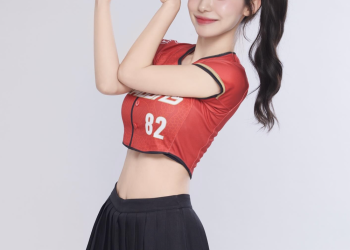 치어리더 유니폼을 입은 이다혜 대만 활동 모습