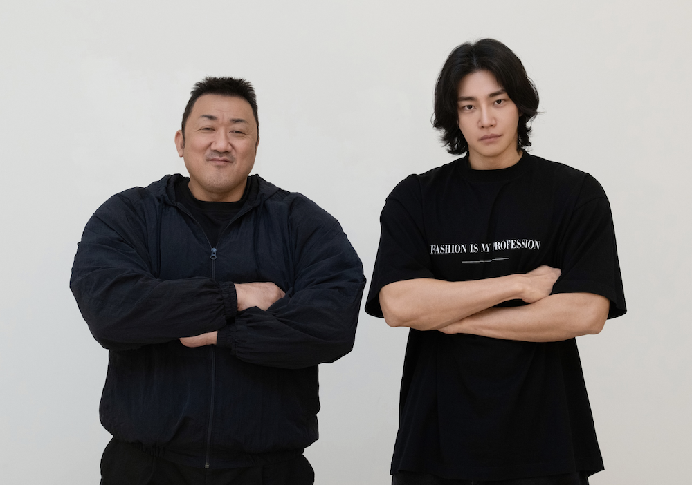범죄도시5 주연 마동석과 새 빌런 김재영 범죄도시5 빌런 김재영과 마동석이 함께 포즈를 취한 모습