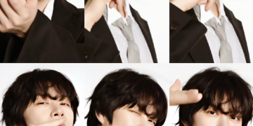 김희철 아는형님 휴식기 이후 화보 촬영 중 다양한 표정을 짓는 모습