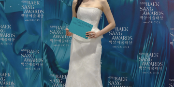 노윤서 근황 백상예술대상 포토존 드레스 사진