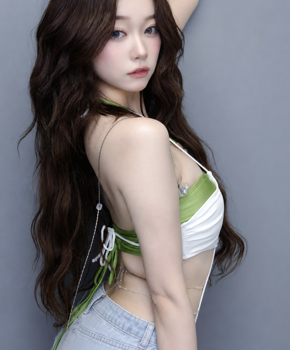 초록색과 흰색 의상을 착용하고 카메라를 바라보는 빌리 츠키