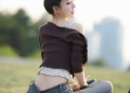 황유주 아나운서 자연스러운 야외 일상 모습