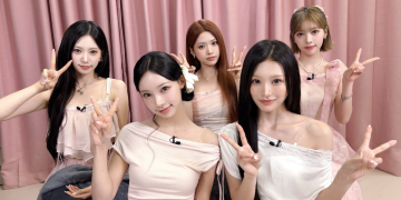 리센느 도미노피자 모델로 발탁된 리센느 멤버 단체 사진